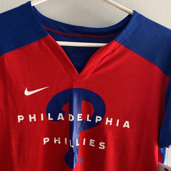 Nike dry fit Philadelphia Phillies V neck T shirt, medium NWT - Picture 3 of 11